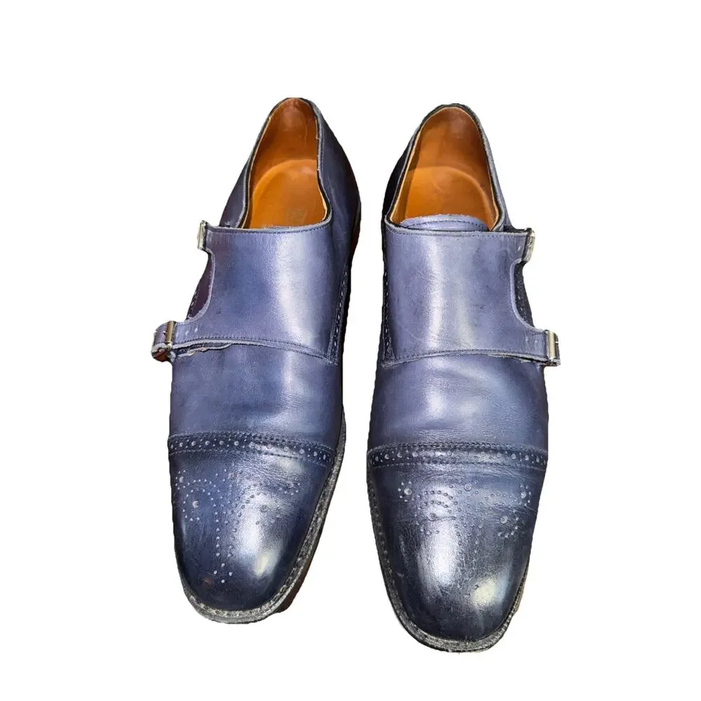 Allen Edmonds St John Navy Double Buckle Men’s 9.5 M